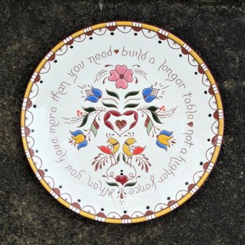 10 in. 'longer table' plate - $65.