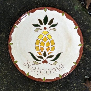 8 in. Pineapple Plate with brown sugar glaze - $45.