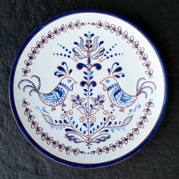 8 in. Blue Chicken Plate - $45.