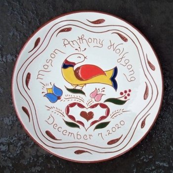 #12 - 8 in. Birth Plate - $49.