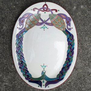 10 in. x 13 in. Celtic Fish Platter - $115