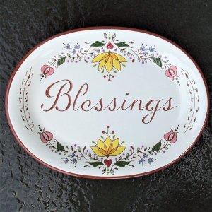 10 in. x 13 in. Blessings Platter - $100