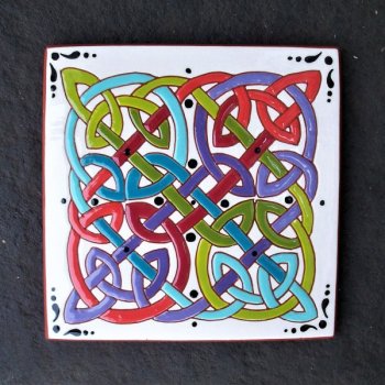6 in.  color knot tile trivet - $ 30.