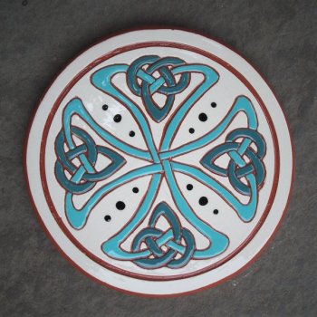 6 in. round Celtic cross tile- -$30.