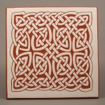 6 in. square Lace Knot tile trivet - $30